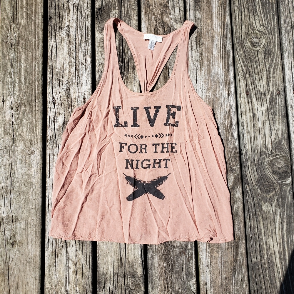Women's Forever 21 pink boho styl tank top size 2X